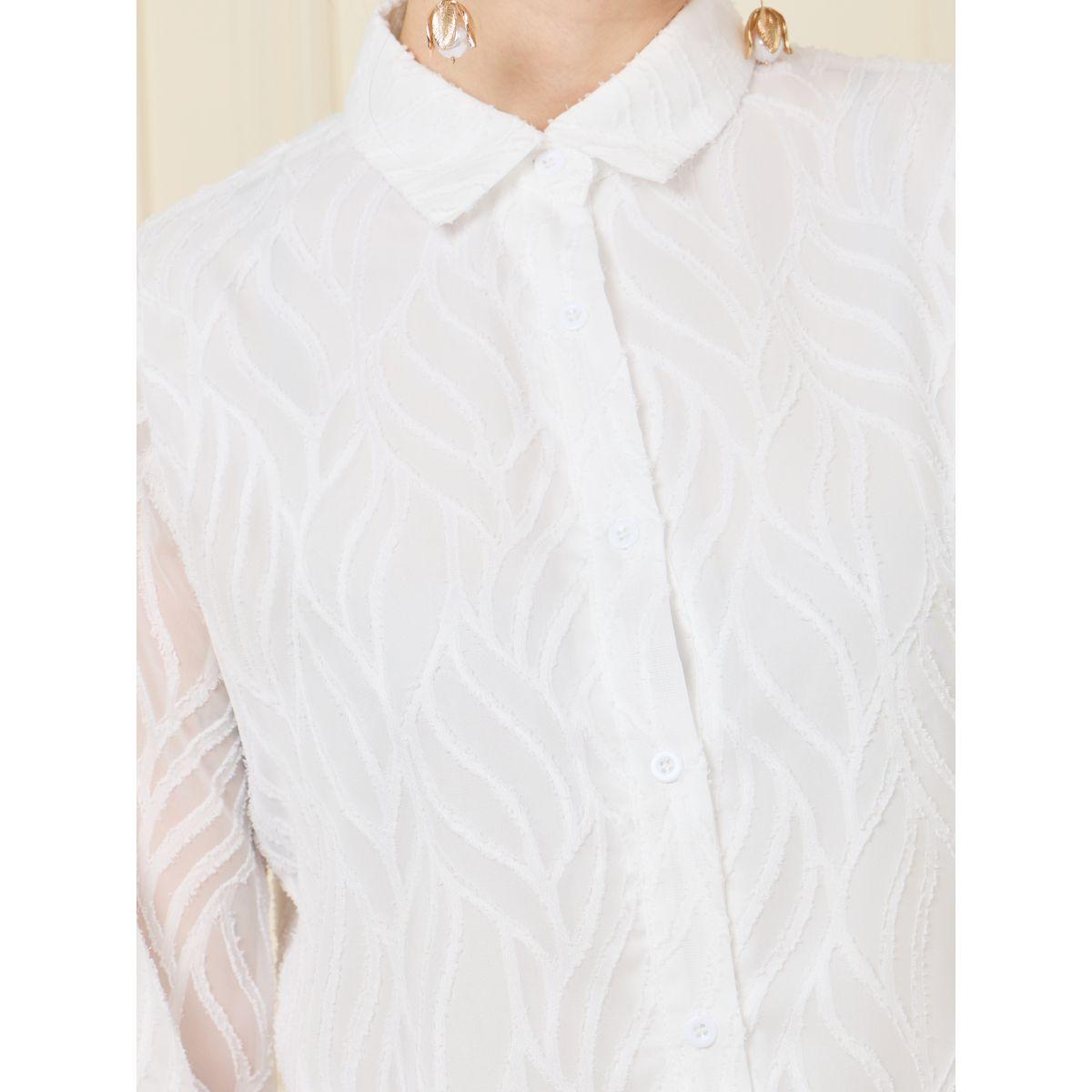 Styli Jacquard Detail Shirt with Long Sleeves-women-clothing-shirtsandblouses-shirts-image-4
