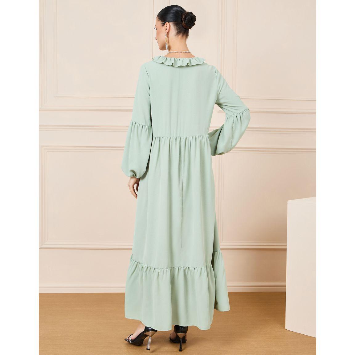 Styli Ruffle V Neck Tiered Maxi Dress-women-clothing-dresses-image-4