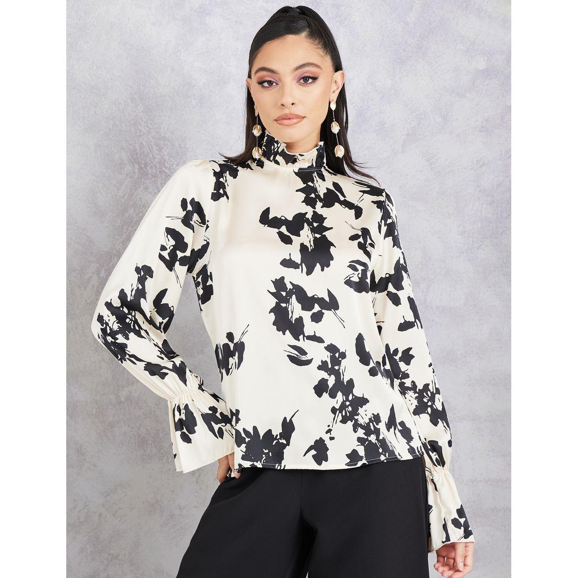 Styli Printed High Neck Blouse with Long Sleeves-women-clothing-shirtsandblouses-blouses-image-3