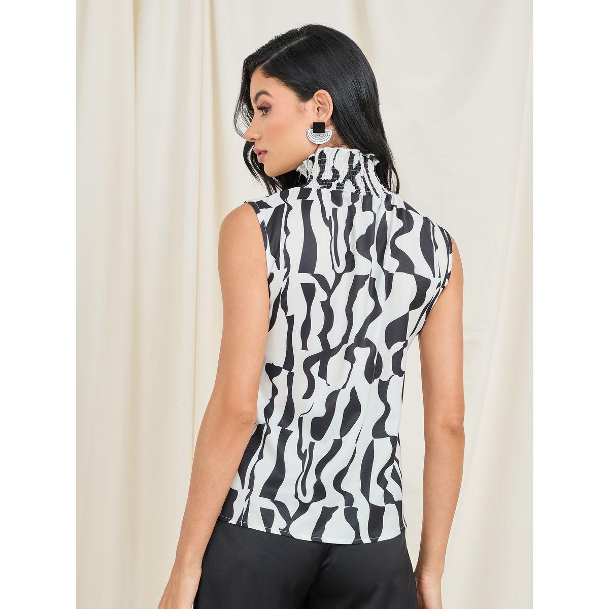 Styli Abstract Print High Neck Sleeveless Blouse-women-clothing-shirtsandblouses-blouses-image-5