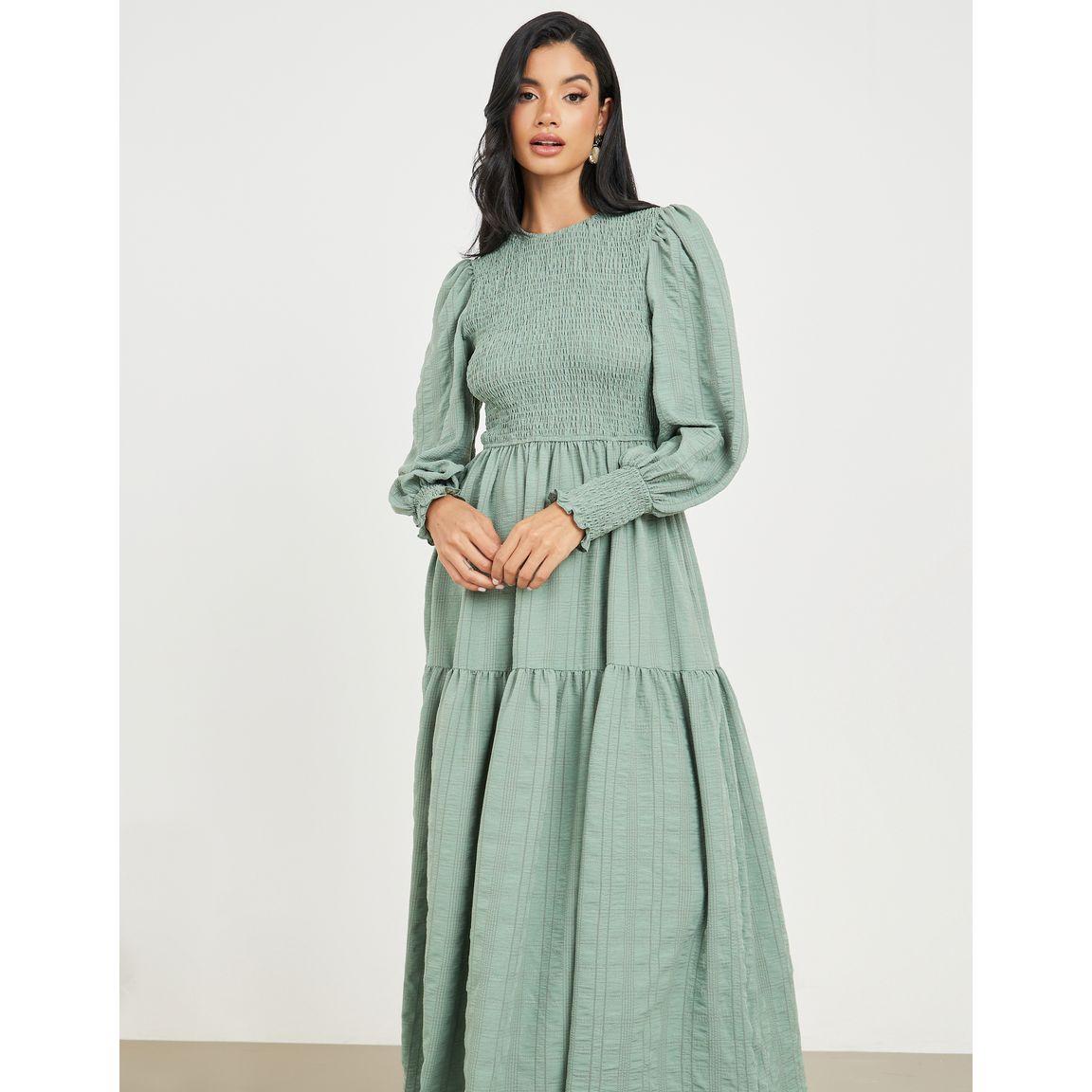 فستان طويل بتفاصيل بارزة الملمس-women-clothing-dresses-image-2