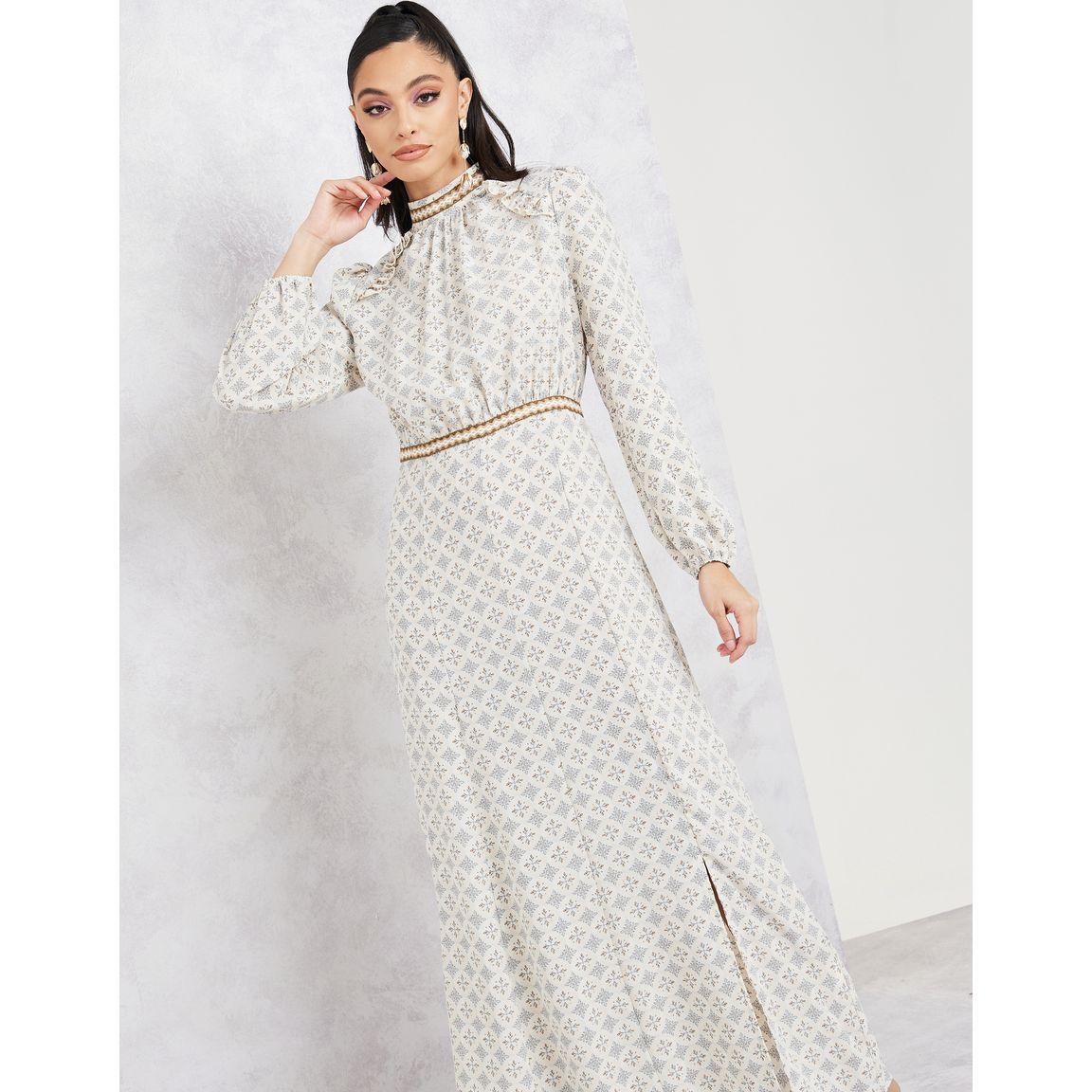 Styli AOP High Neck A-Line Maxi Dress-women-clothing-dresses-image-2