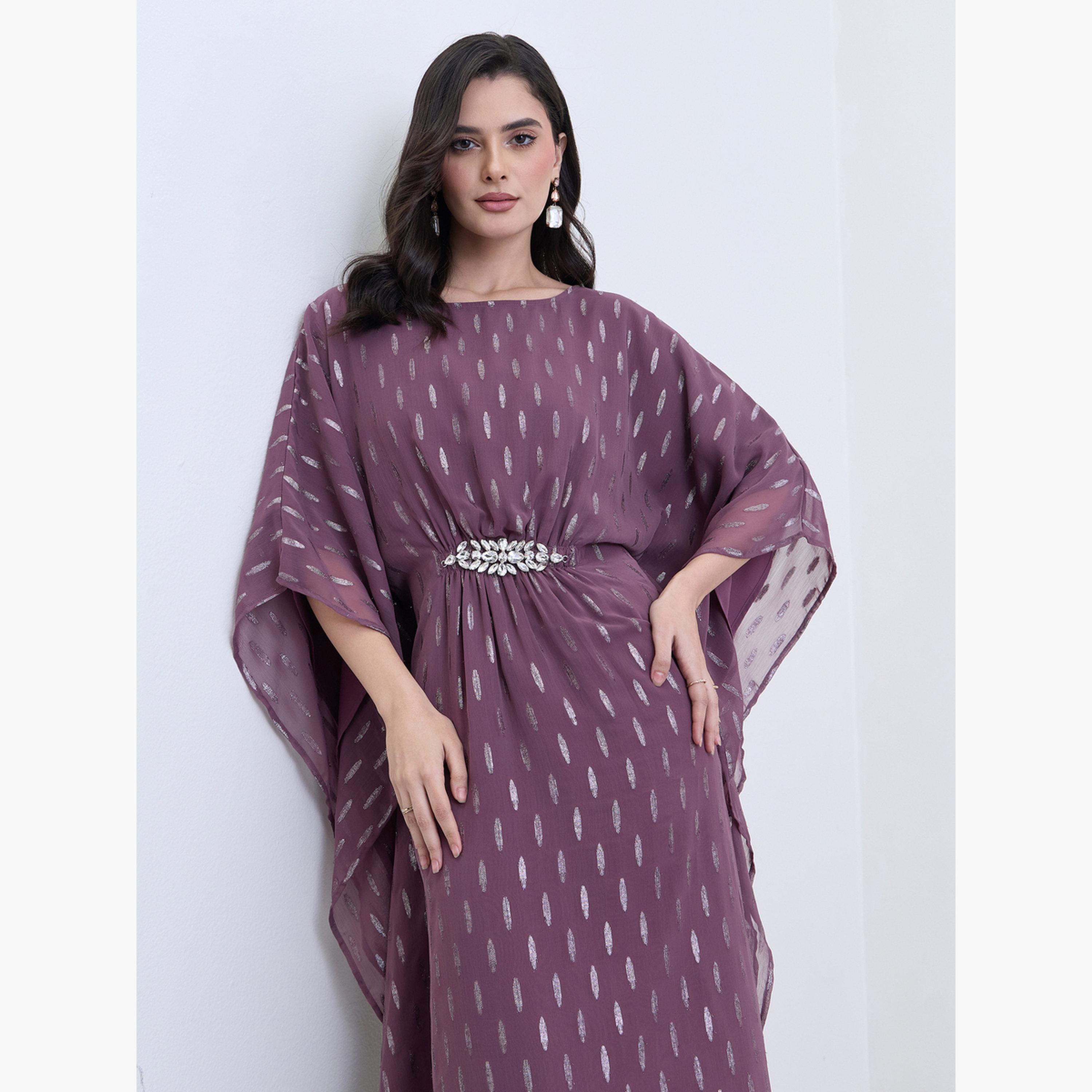 فستان قفطان ماكسي شيفون مزين-women-arabicclothing-kaftan-image-6