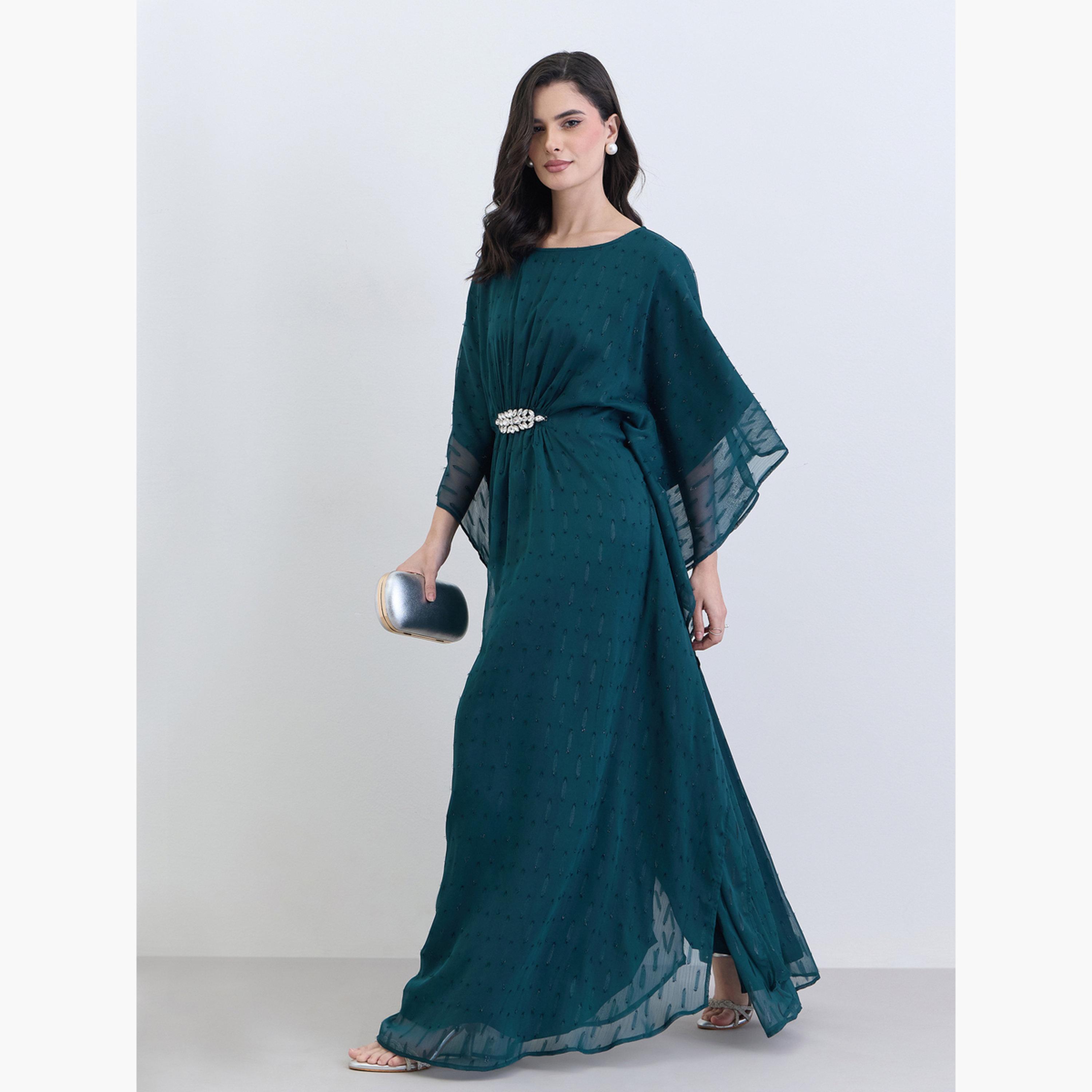 فستان قفطان ماكسي شيفون مزين-women-arabicclothing-kaftan-image-2