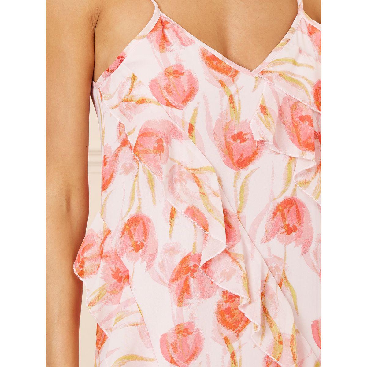 فستان طويل بحمالات وطبعة زهور-women-clothing-dresses-image-3