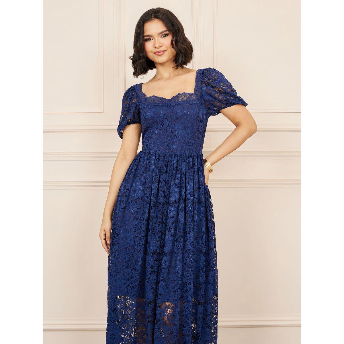 Styli All Over Lace A-Line Maxi Dress-women-clothing-dresses-image-2