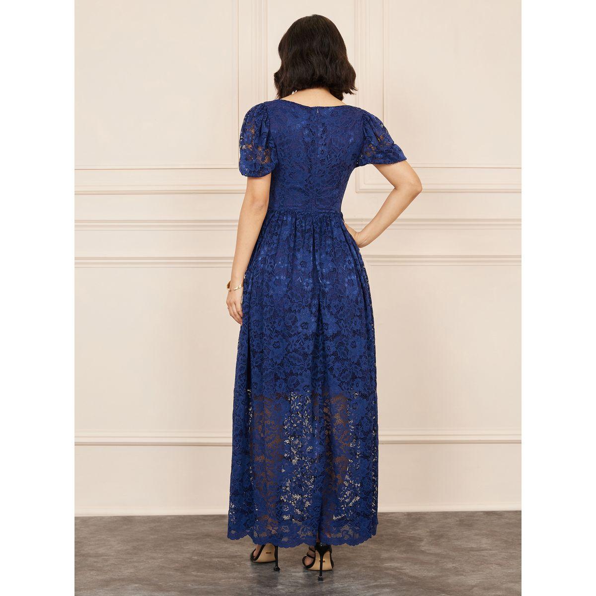 Styli All Over Lace A-Line Maxi Dress-women-clothing-dresses-image-4