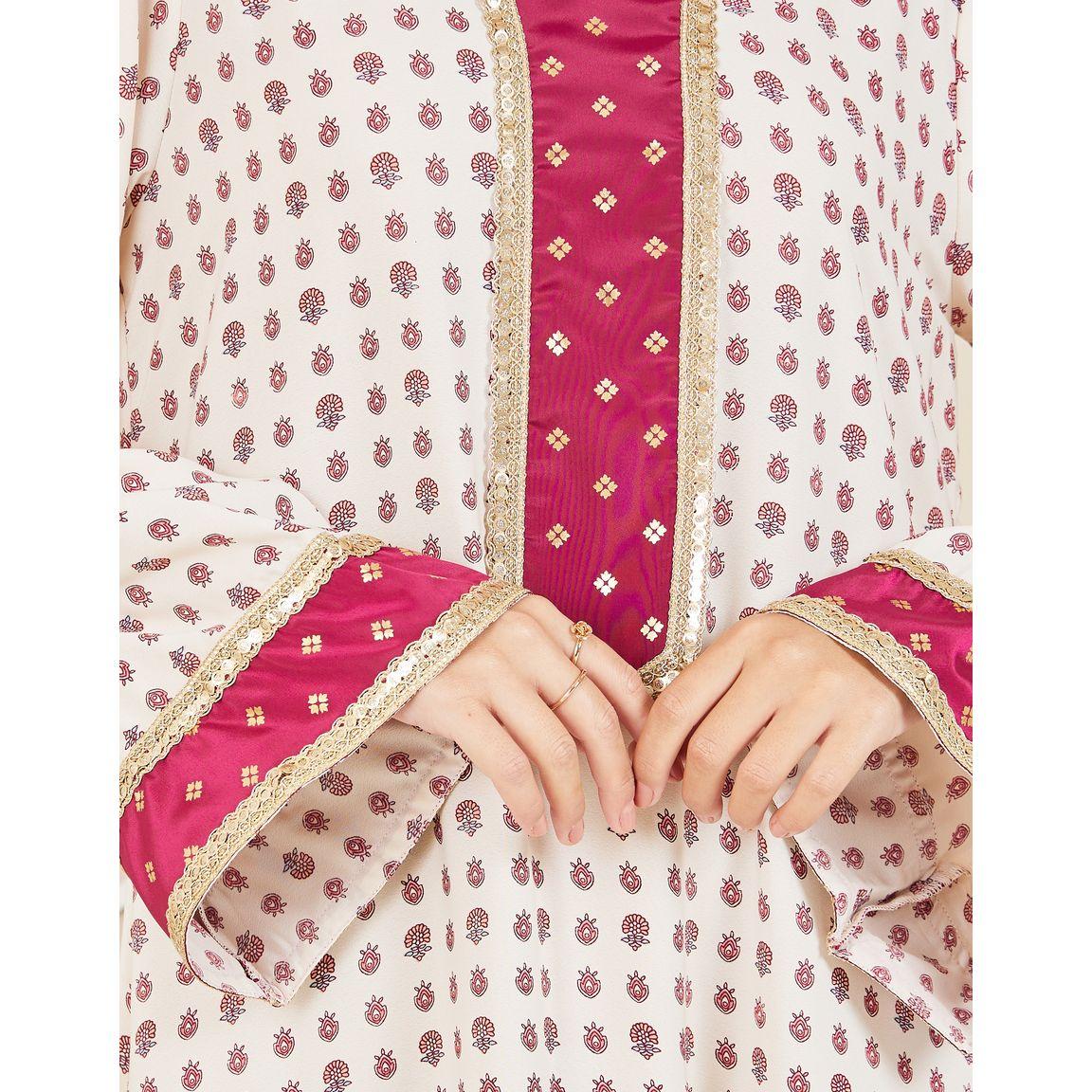جلابية مطبعة بالكامل مع تفاصيل دانتيل-women-arabicclothing-jalabiyas-image-3