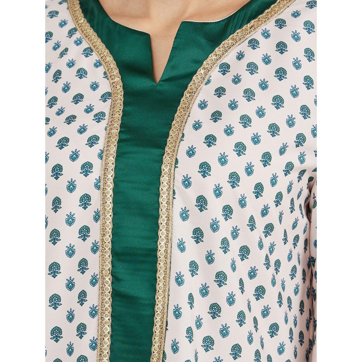 Styli All-Over Print Notch Neck Jalabiya with Lace Trim Detail-women-arabicclothing-jalabiyas-image-6