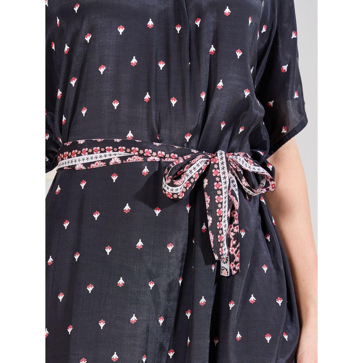 Styli Elevate Floral AOP Waist Tie Up Kaftan Midi Dress-women-clothing-dresses-image-4