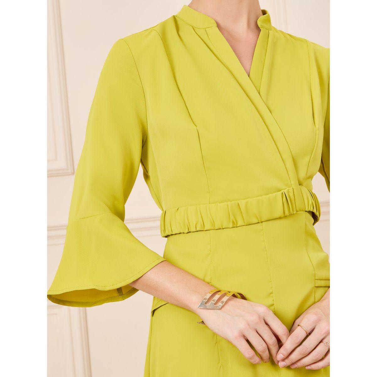 Styli Solid Notch Neck A-Line Maxi Dress-women-clothing-dresses-image-3