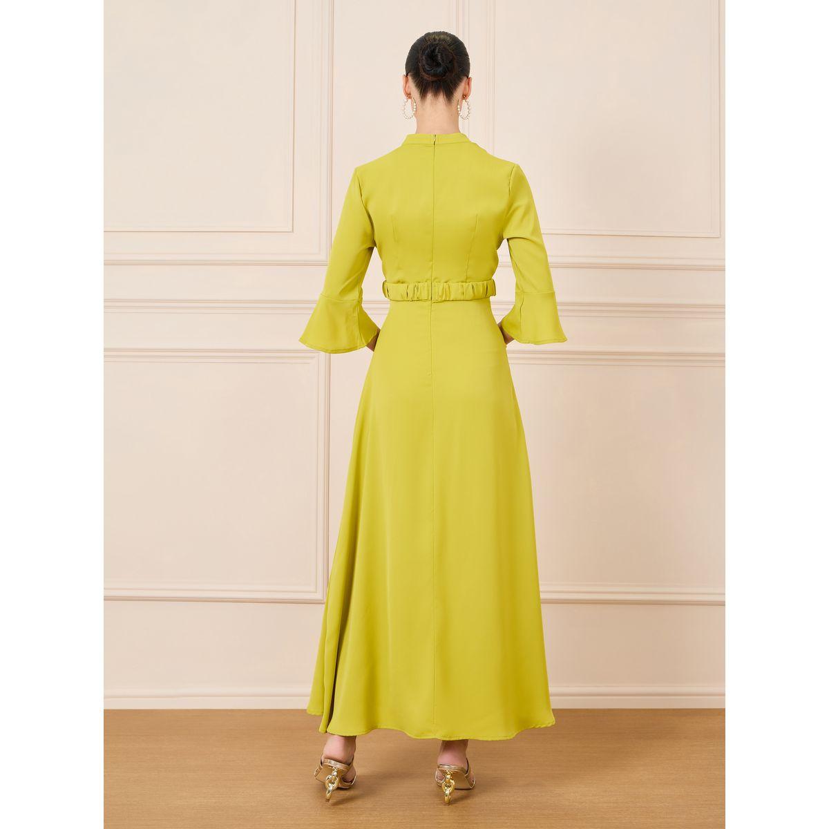 Styli Solid Notch Neck A-Line Maxi Dress-women-clothing-dresses-image-4
