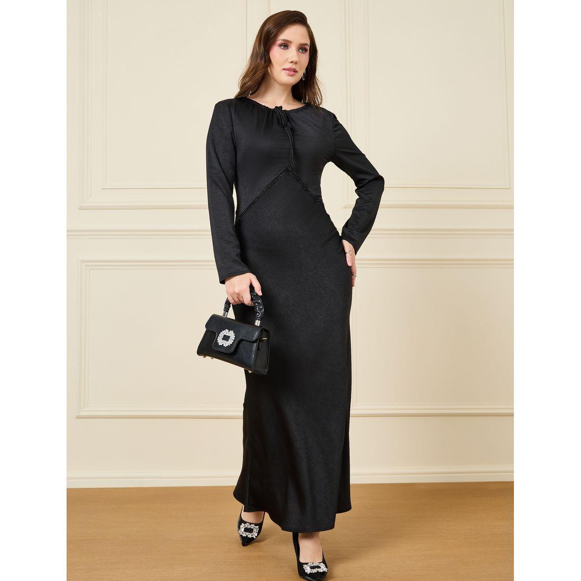 فستان طويل منمق بالخرز-women-clothing-dresses-image-1