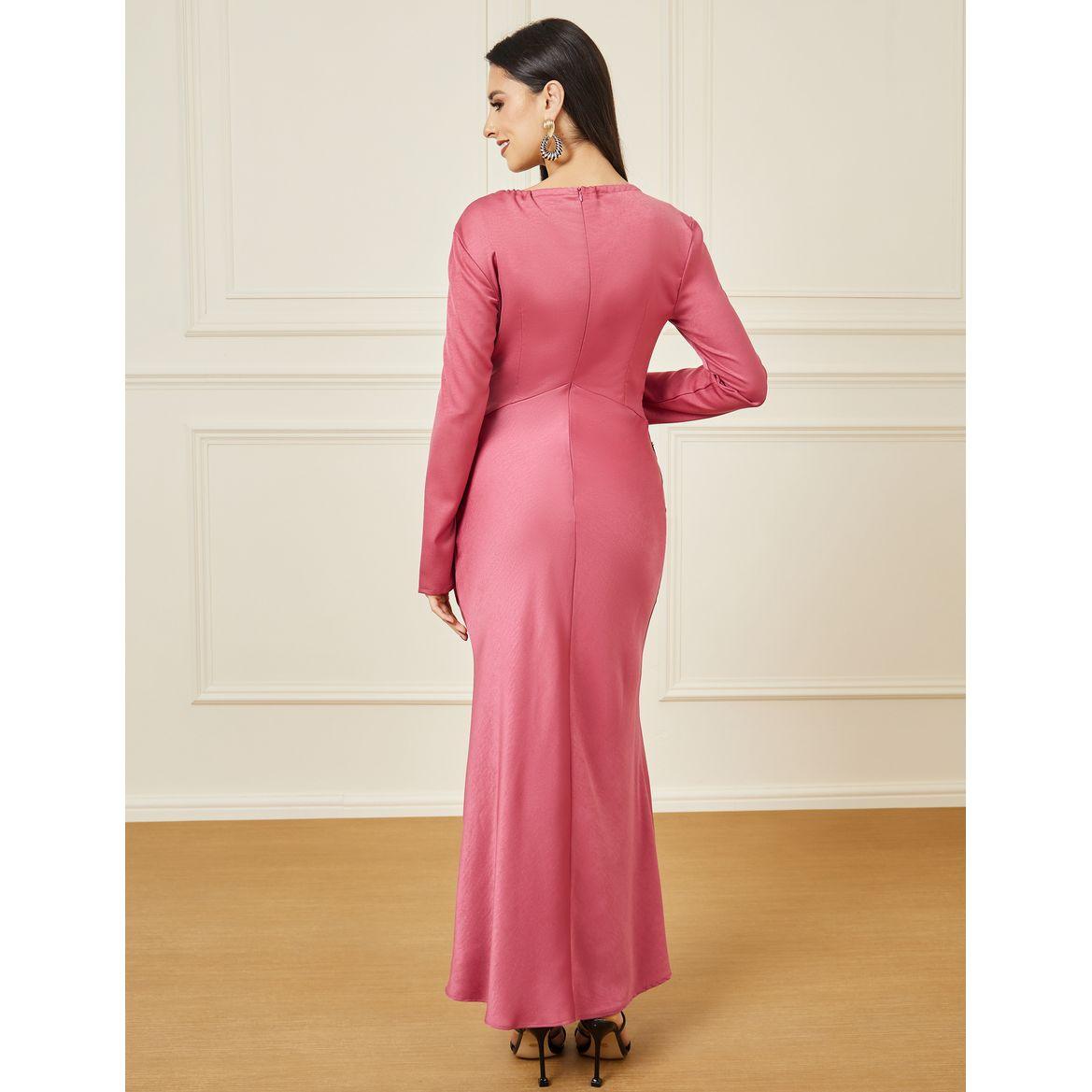 Styli Beaded Waist Detail A-Line Maxi Dress-women-clothing-dresses-image-4