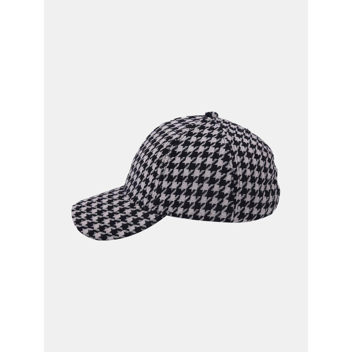 Styli Houndstooth Pattern Cap-women-clothingaccessories-capsandhats-image-2