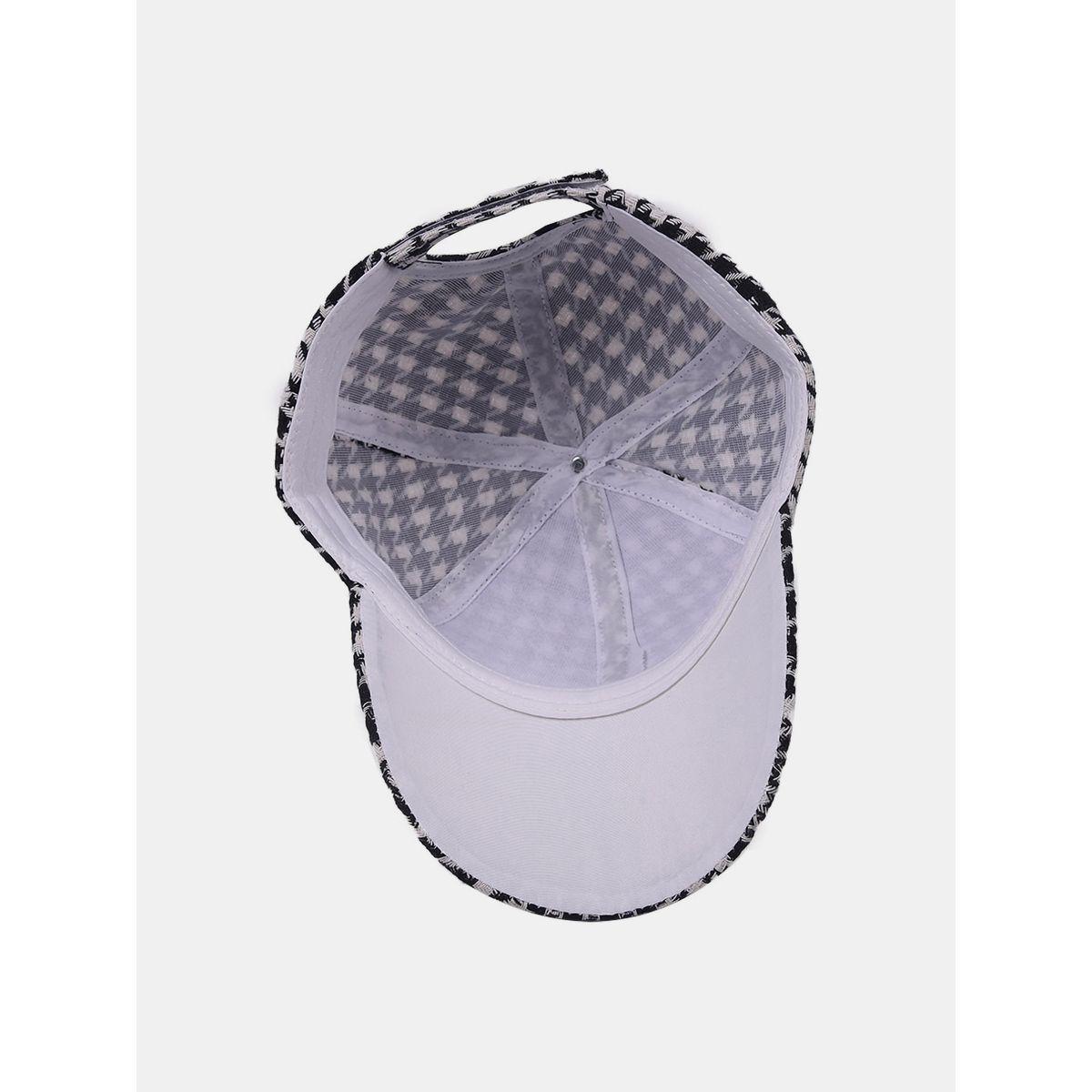 Styli Houndstooth Pattern Cap-women-clothingaccessories-capsandhats-image-5