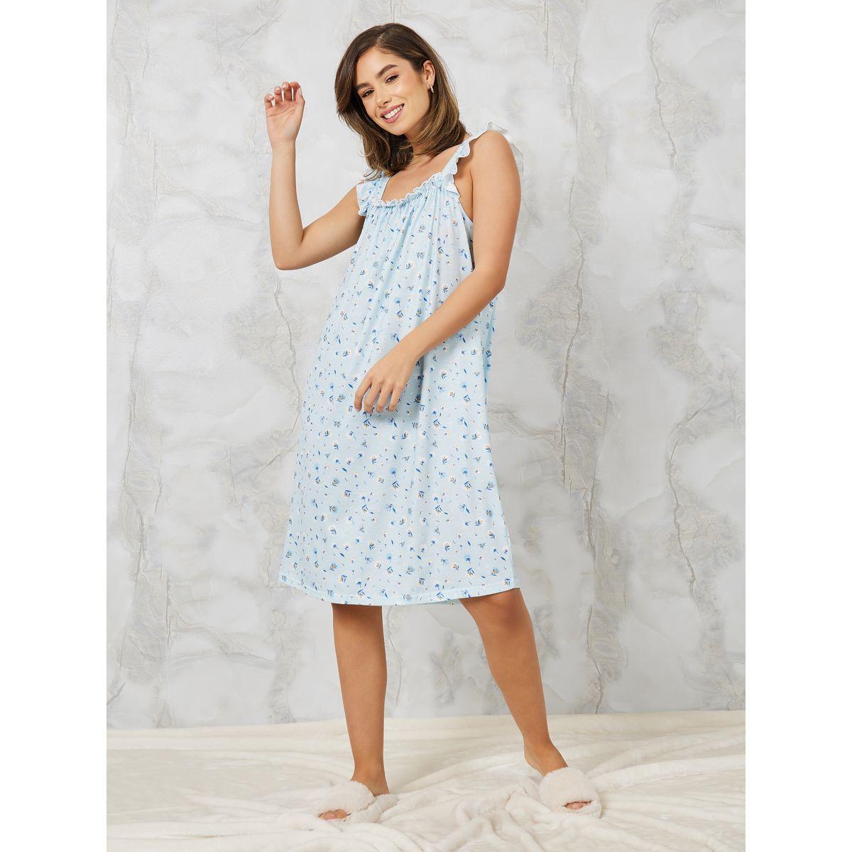 قميص نوم مطبع بطبعة زهور-women-clothing-nightwear-nighties-image-2