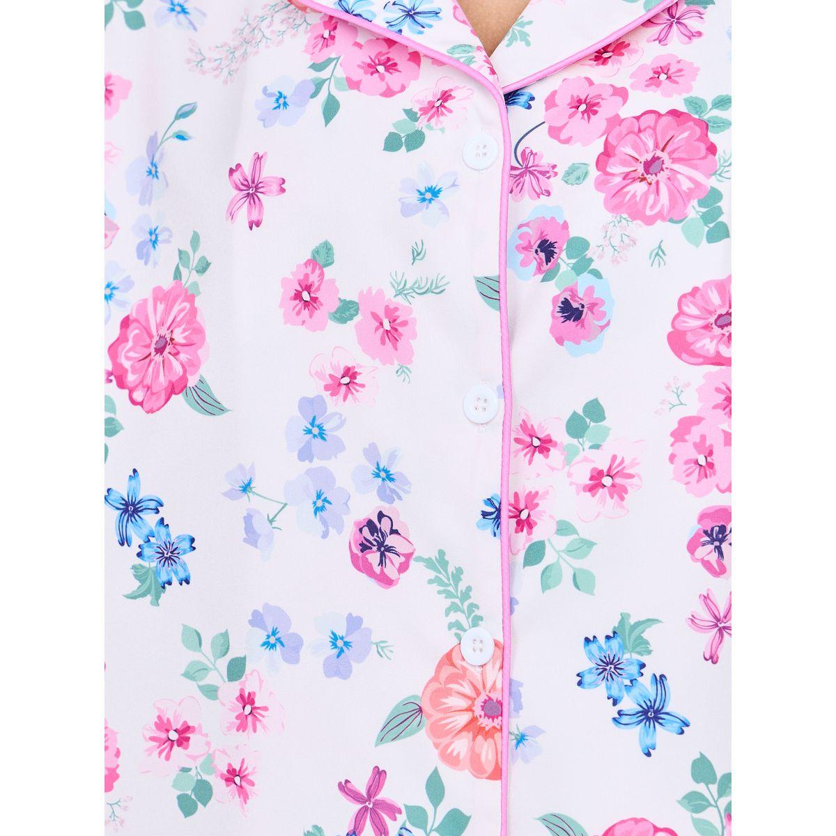 Styli Unwind Floral Printed Button Down Shirt & Pyjama Set-women-clothing-nightwear-pyjamas-longsets-image-4