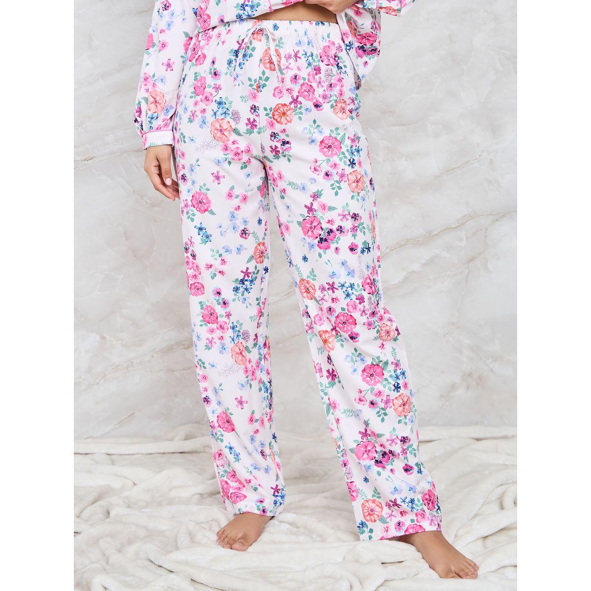 Styli Unwind Floral Printed Button Down Shirt & Pyjama Set-women-clothing-nightwear-pyjamas-longsets-image-6