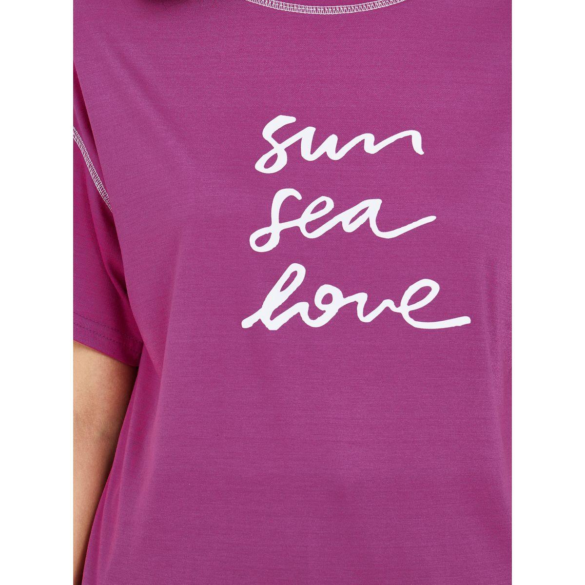 Styli Unwind Slogan Contrast Stitch T-Shirt & Pyjama Set-women-clothing-nightwear-pyjamas-longsets-image-3