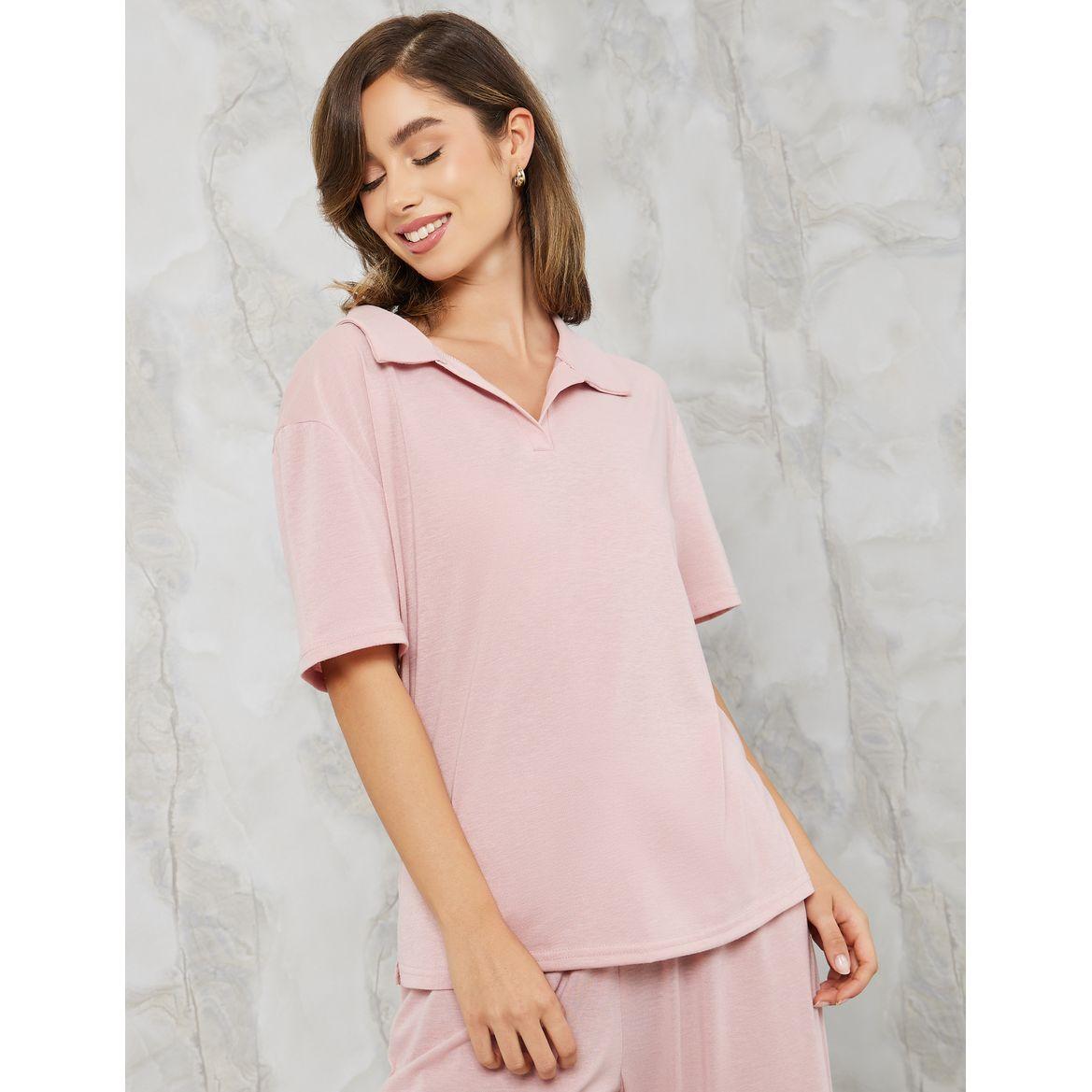 Styli Unwind V Neck Collared Shirt & Cuff Pyjama Set-women-clothing-nightwear-pyjamas-longsets-image-2