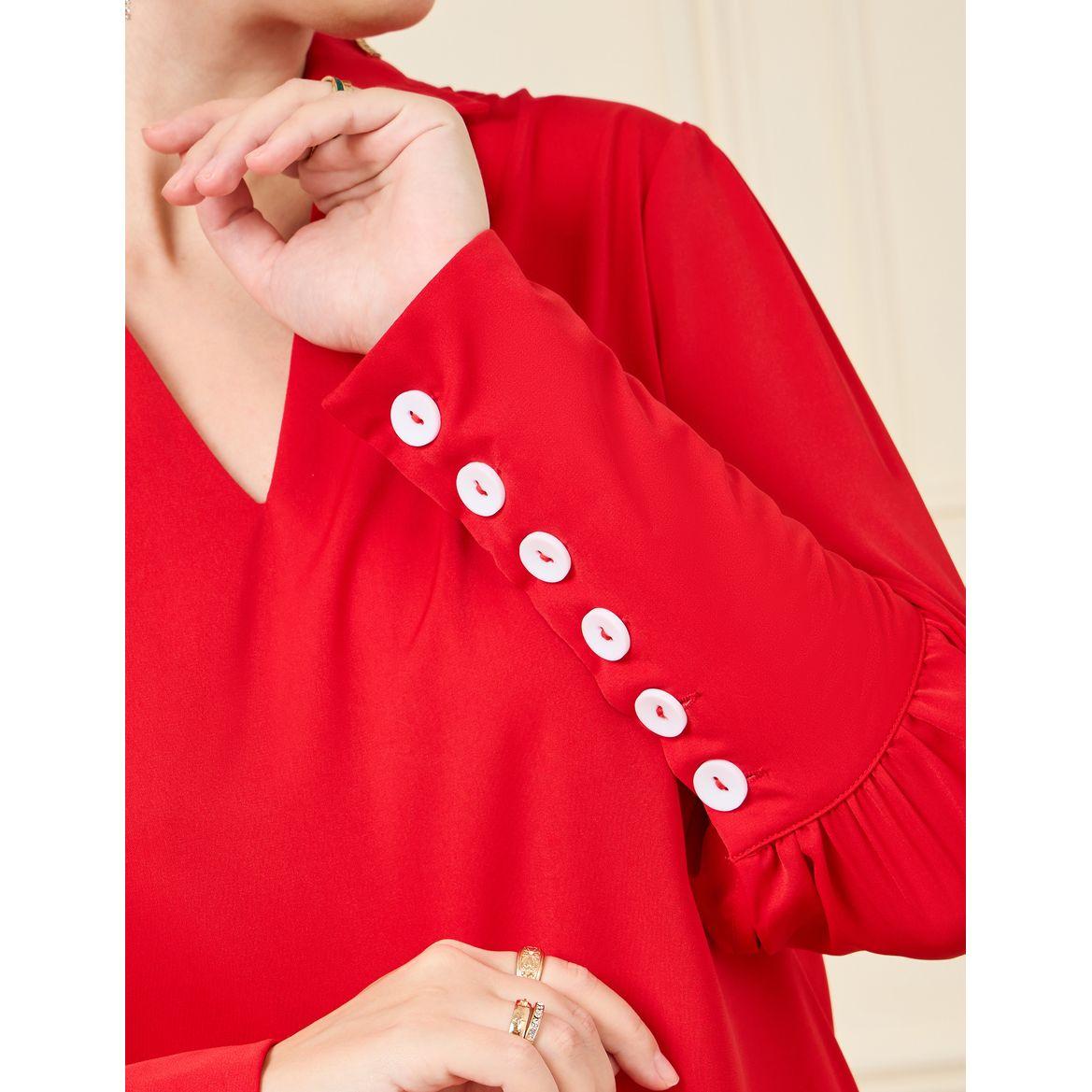 Styli V Neck Regular Fit Blouse-women-clothing-shirtsandblouses-blouses-image-4