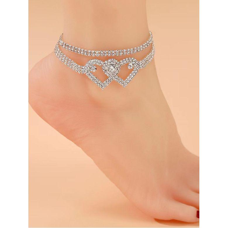 Styli Embellished Heart Design Anklet-women-watchesandjewellery-jewellery-anklets-image-1