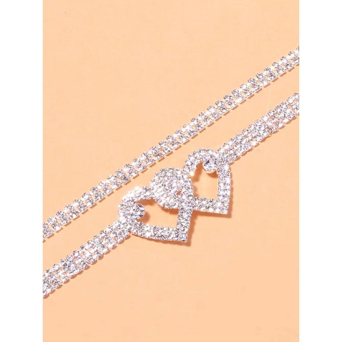 Styli Embellished Heart Design Anklet-women-watchesandjewellery-jewellery-anklets-image-2