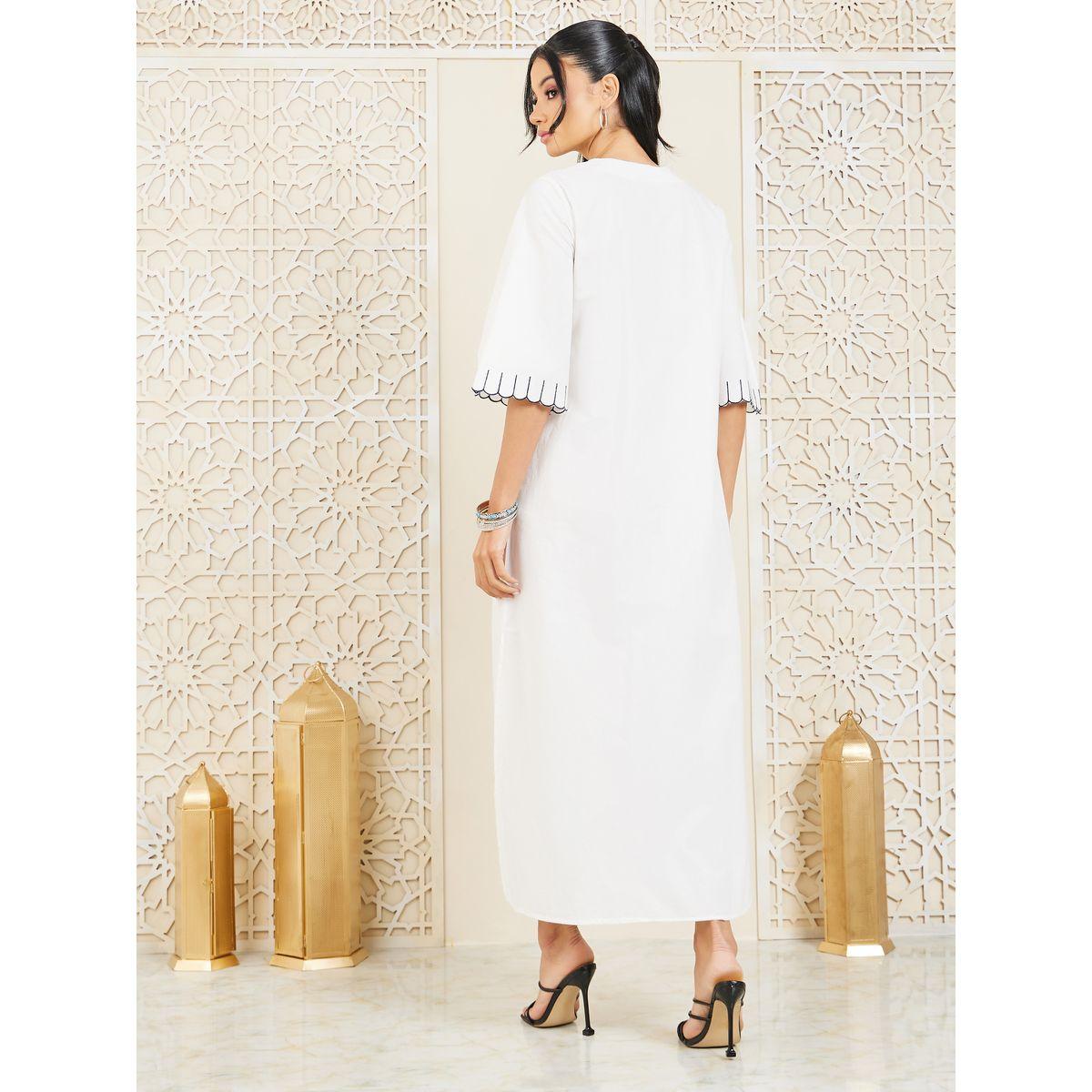 Styli Embroidered Panel Shift Maxi Dress-women-clothing-dresses-image-4