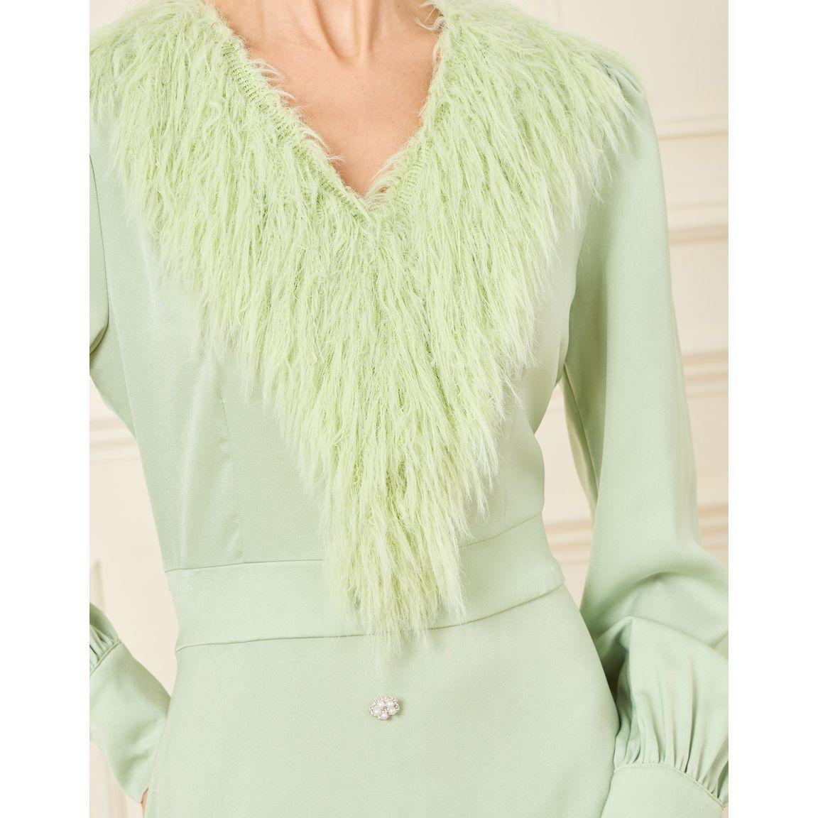 Styli Faux Fur Trim Button Detail Maxi Dress-women-clothing-dresses-image-4
