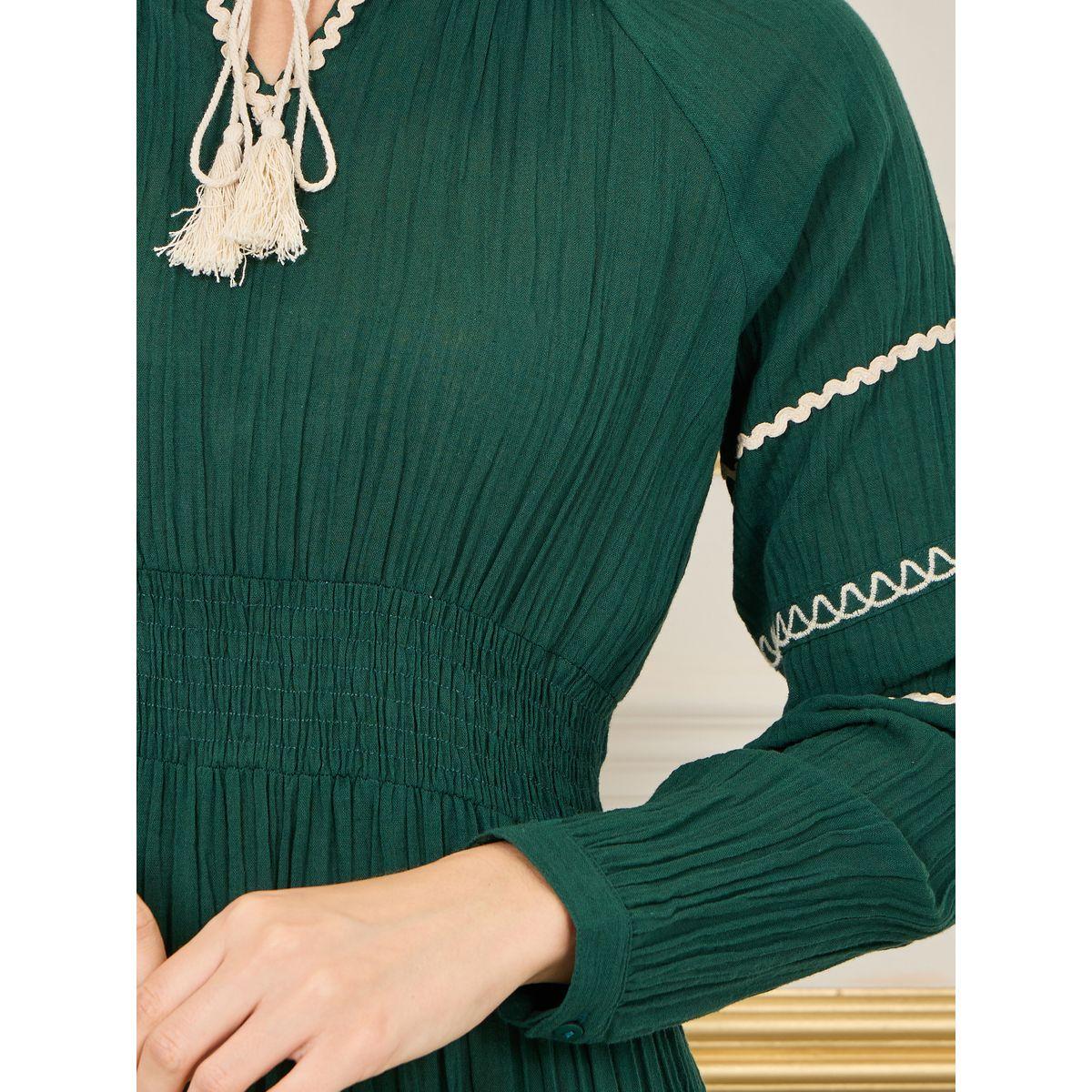 فستان طويل بتفاصيل مُطرّزة واكمام طويلة-women-clothing-dresses-image-3