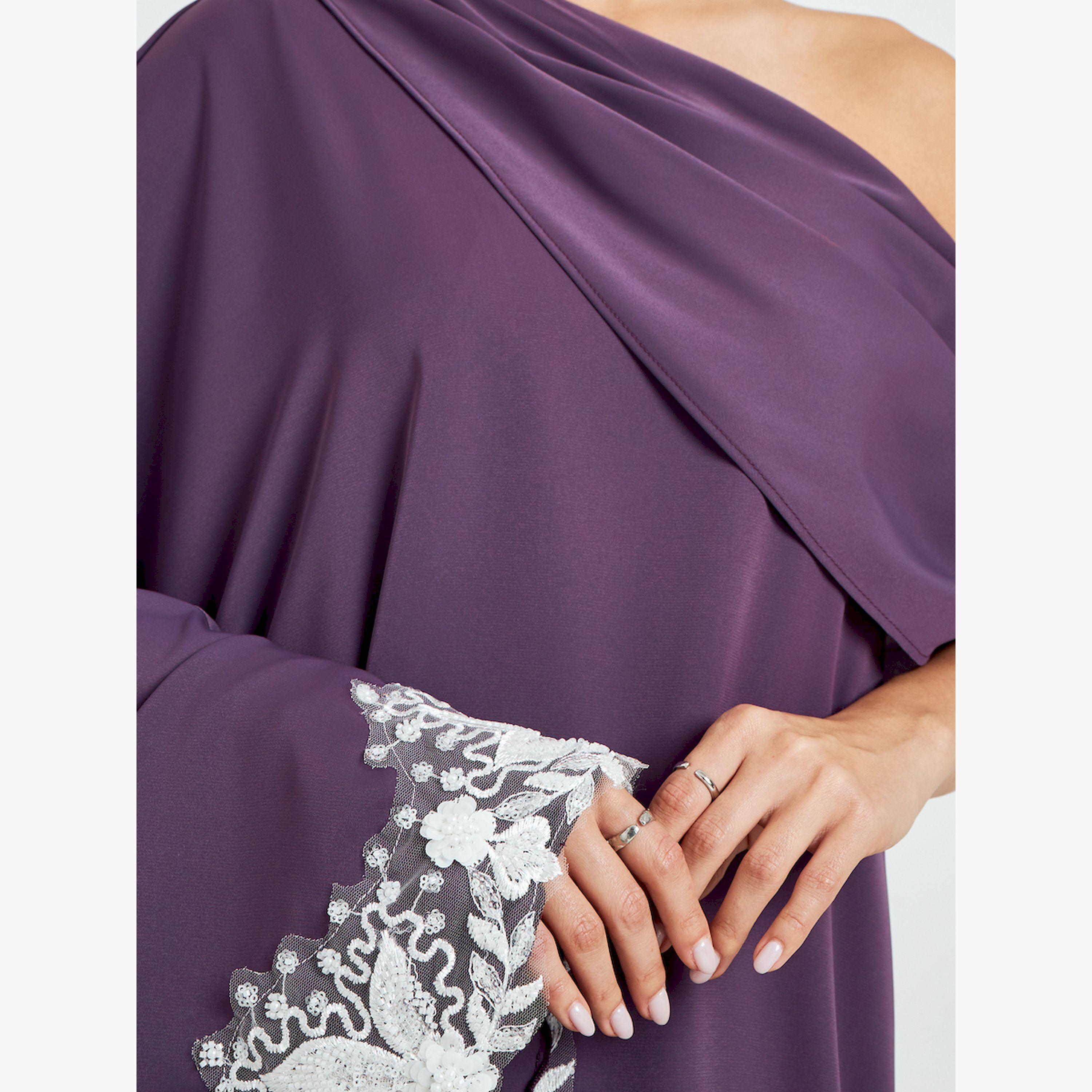 Styli Purple Lace Insert One-Shoulder Midi Dress-women-clothing-dresses-image-5