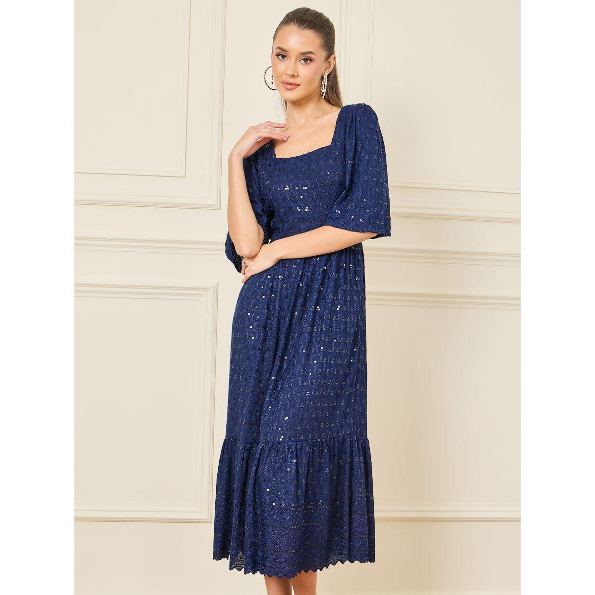 فستان ميدي مزين بالترتر مع تفاصيل مُطرّزة-women-clothing-dresses-image-2