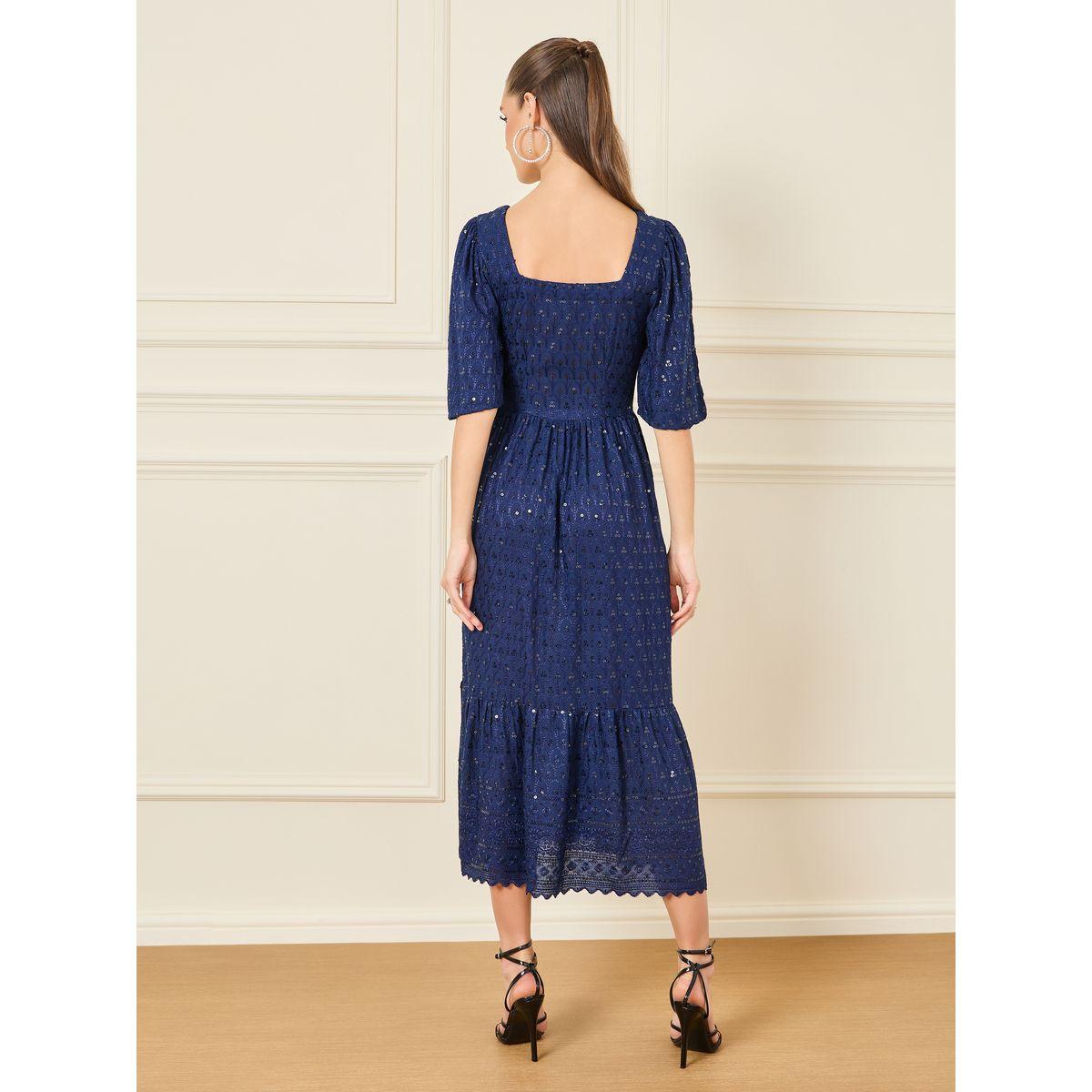Styli Embroidered Sequin Detail A-Line Midi Dress-women-clothing-dresses-image-4