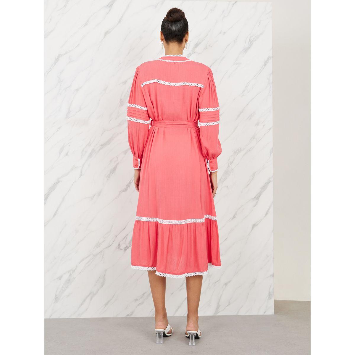 فستان ميدي بتفاصيل دانتيل واربطة-women-clothing-dresses-image-4