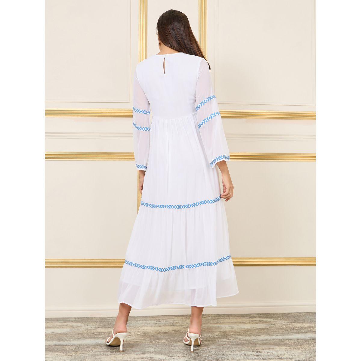 Styli Aztec Embroidered Tiered Maxi Dress-women-clothing-dresses-image-4