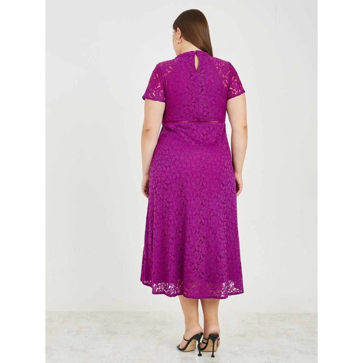 فستان ميدي بمقاس كبير وتفاصيل دانتيل-women-clothing-dresses-image-4