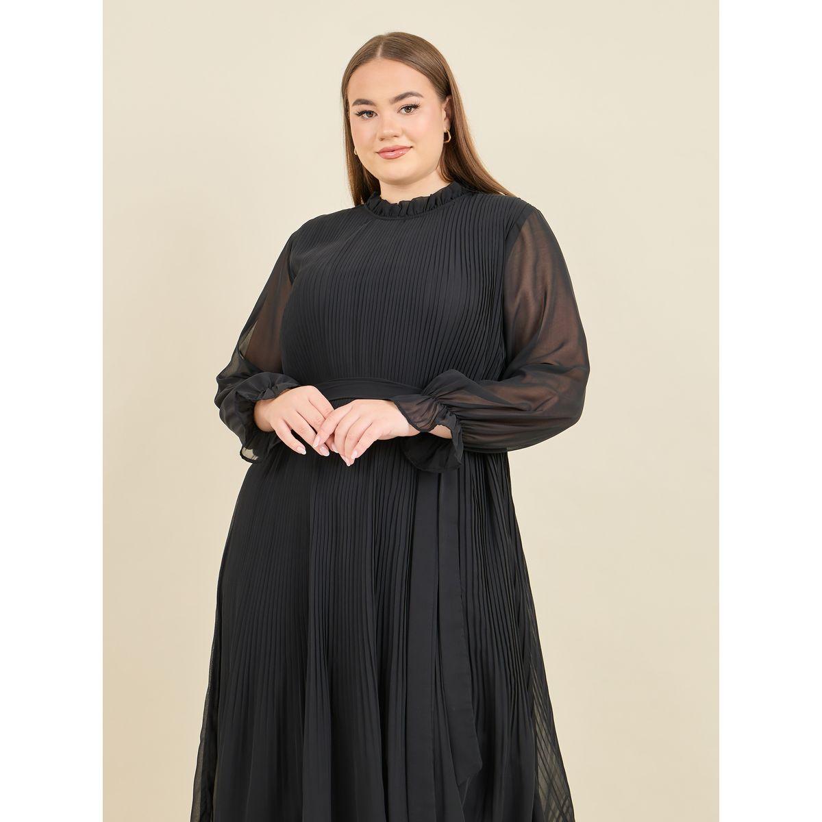 فستان ميدي بمقاس كبير مع أربطة-women-clothing-dresses-image-2