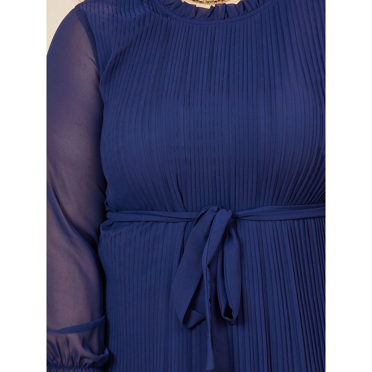 فستان ميدي مزين بكسرات-women-clothing-dresses-image-3