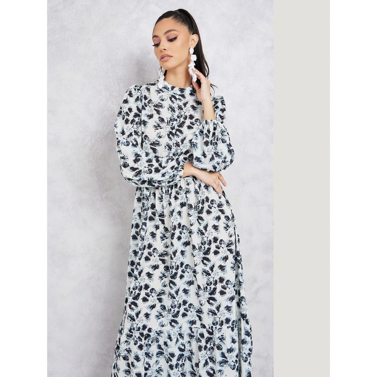 Styli Floral Print Long Sleeves A-Line Maxi Dress-women-clothing-dresses-image-2