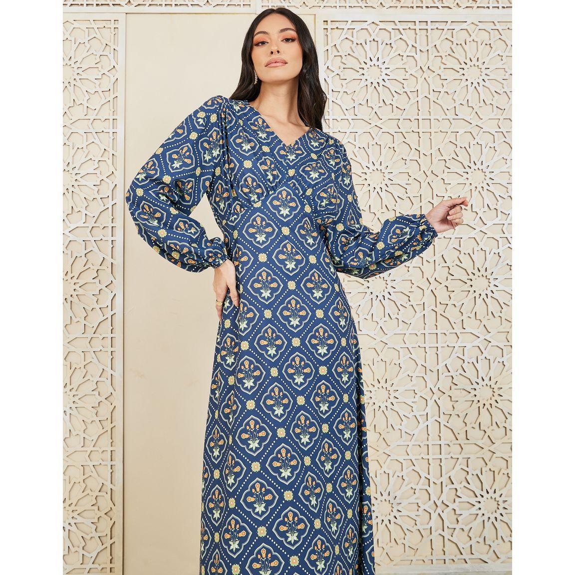 فستان طويل مطبع بالكامل-women-clothing-dresses-image-2