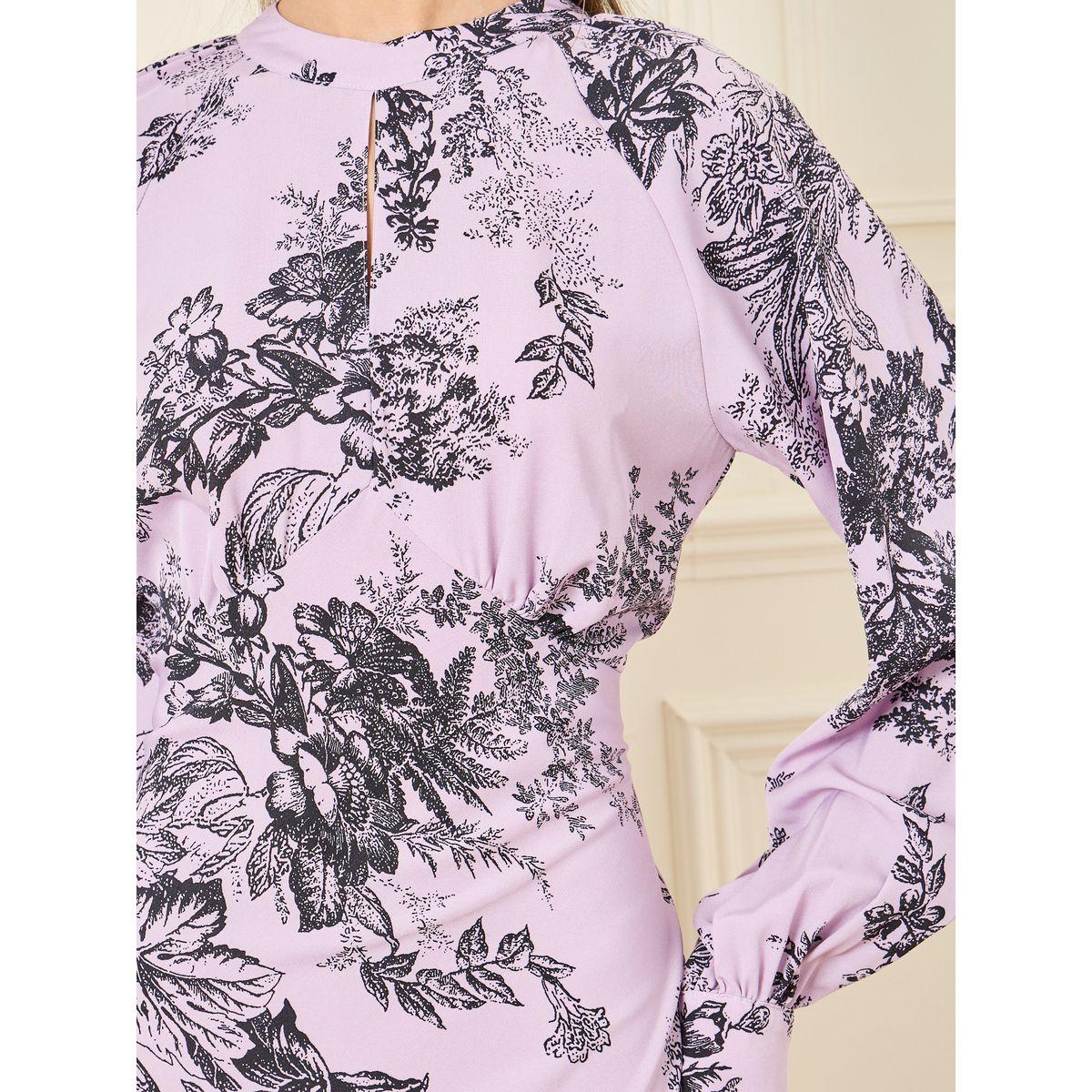 فستان بديكون طويل مع أكمام طويلة-women-clothing-dresses-image-3