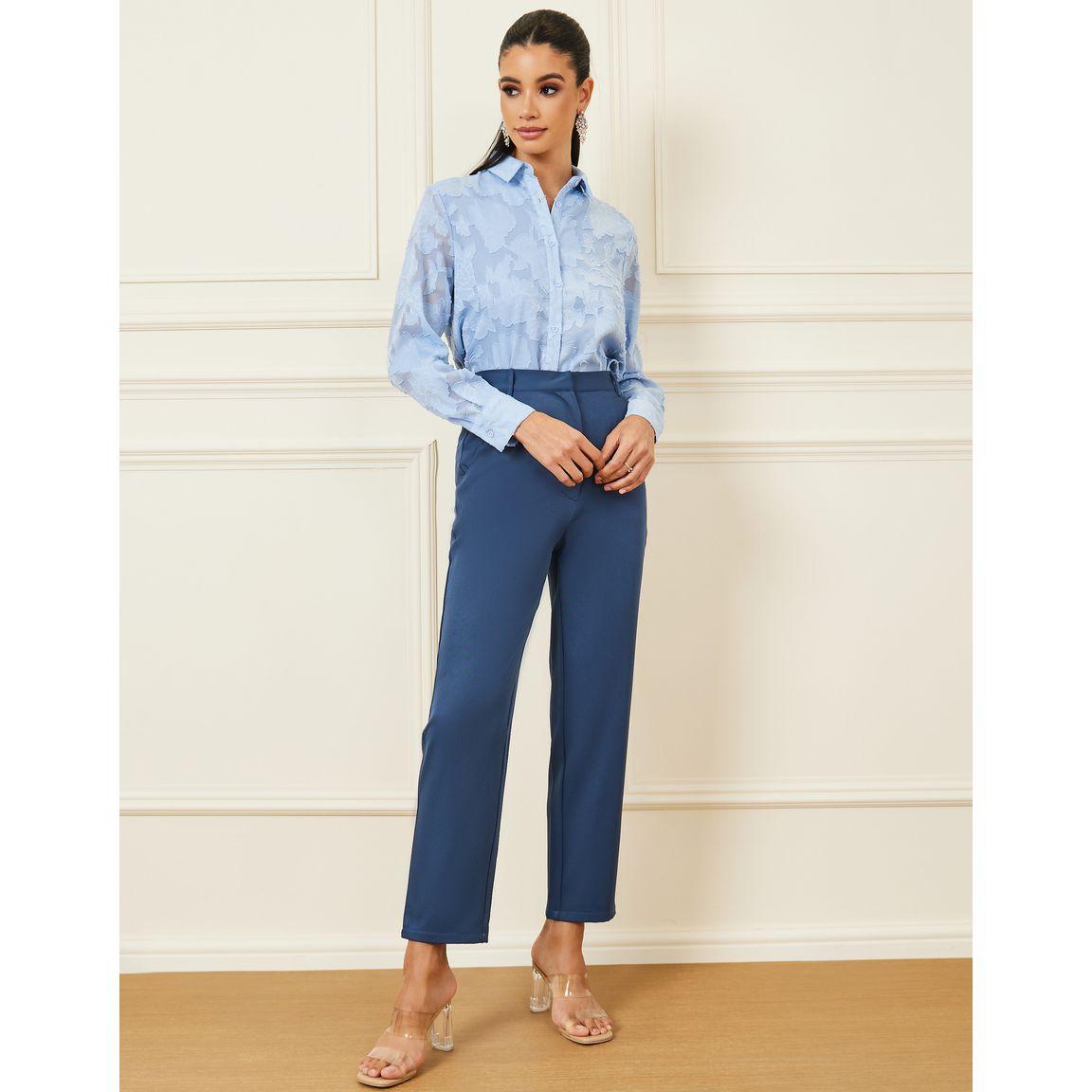 Styli Jacquard Oversized Shirt with Long Sleeves-women-clothing-shirtsandblouses-shirts-image-4