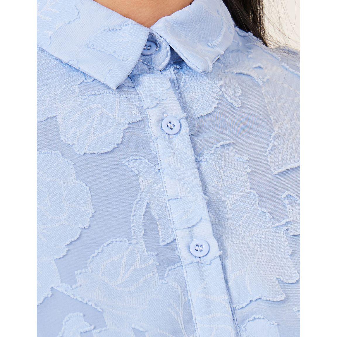 Styli Jacquard Oversized Shirt with Long Sleeves-women-clothing-shirtsandblouses-shirts-image-5
