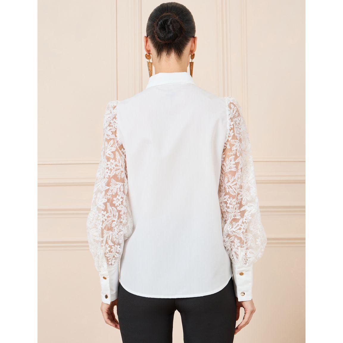 Styli Floral Lace Sleeve Button Down Shirt-women-clothing-shirtsandblouses-shirts-image-5