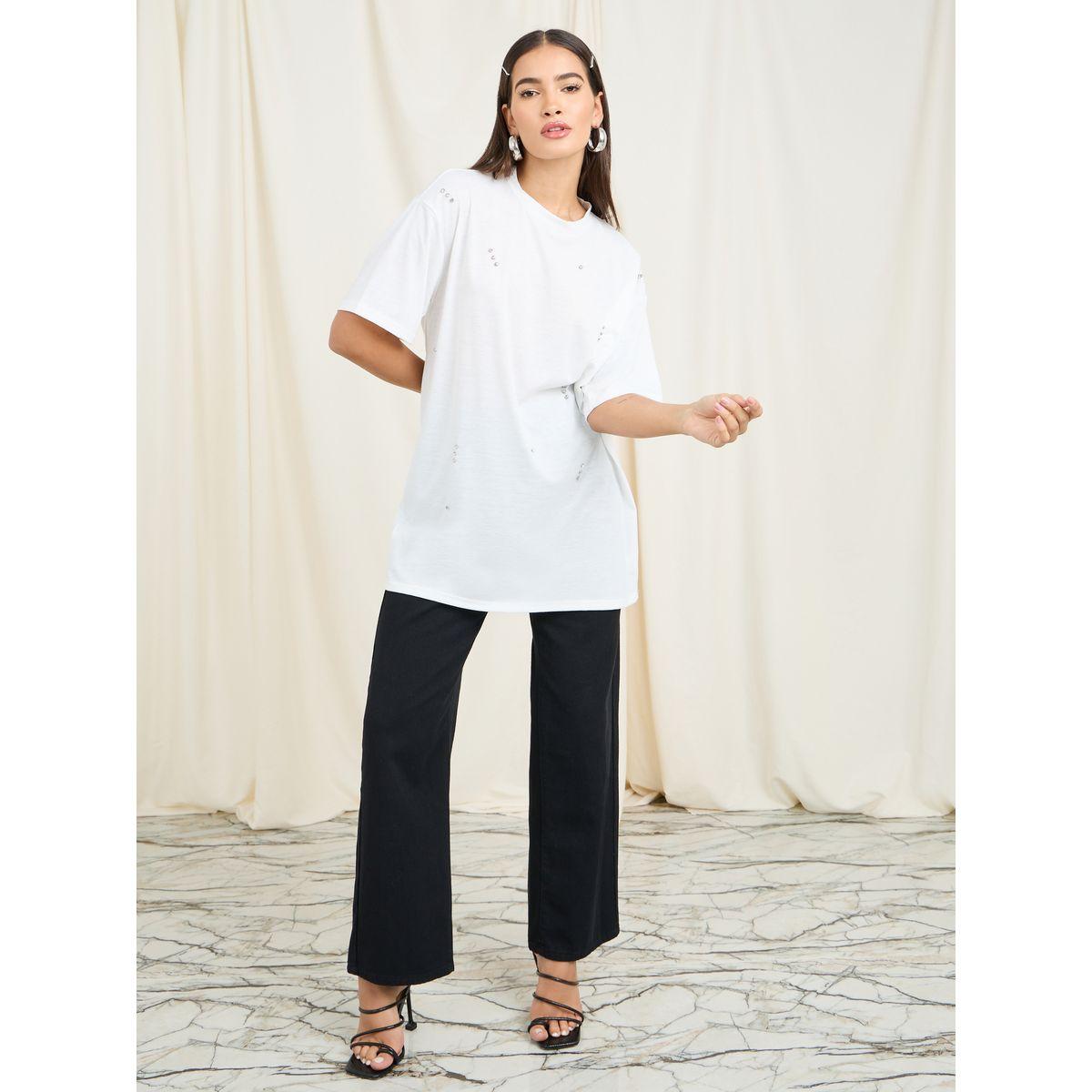 Styli Oversized Emebellished Longline T-shirt-women-clothing-tshirts-image-3