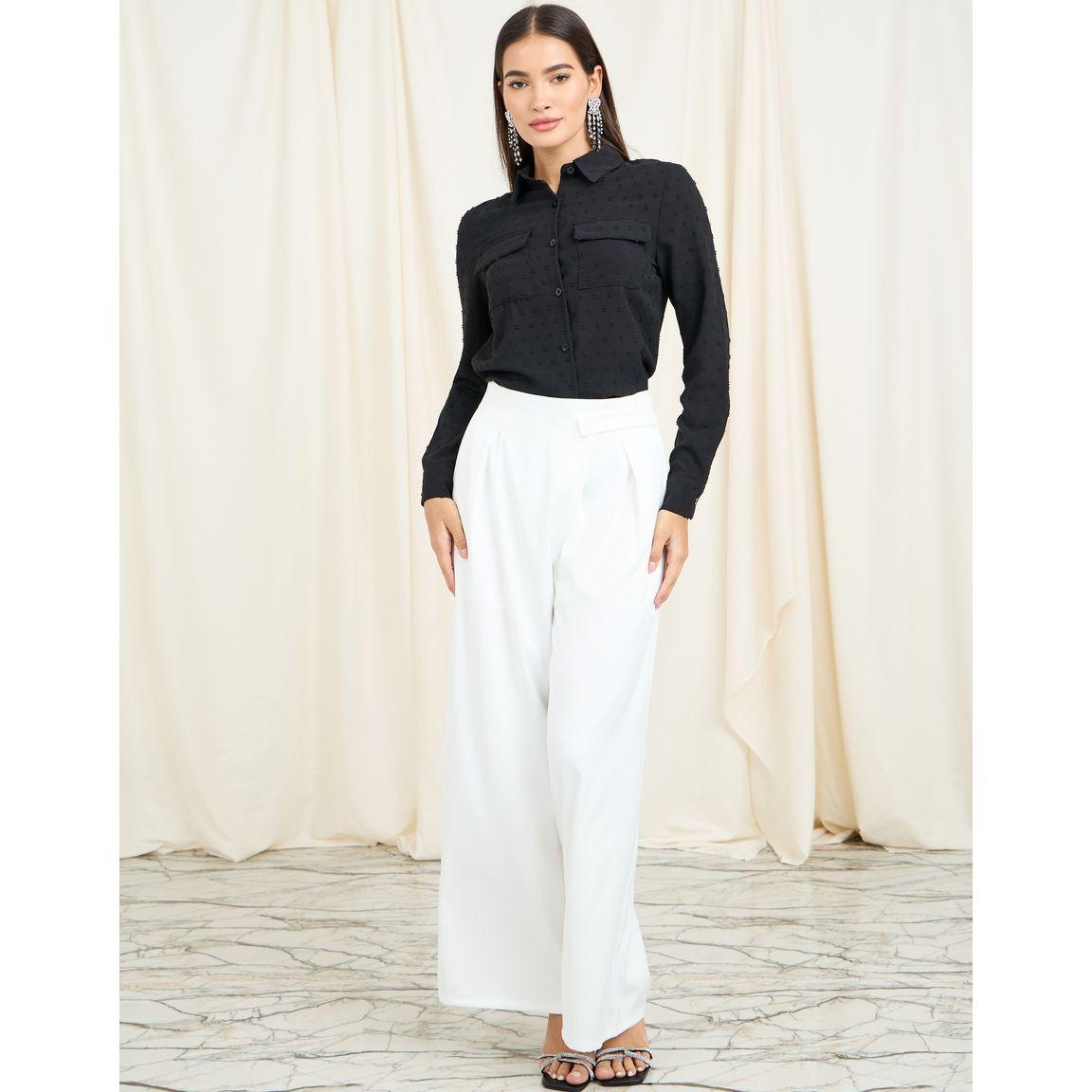 بلوزة بقصة عادية وتفاصيل جيوب-women-clothing-shirtsandblouses-shirts-image-3