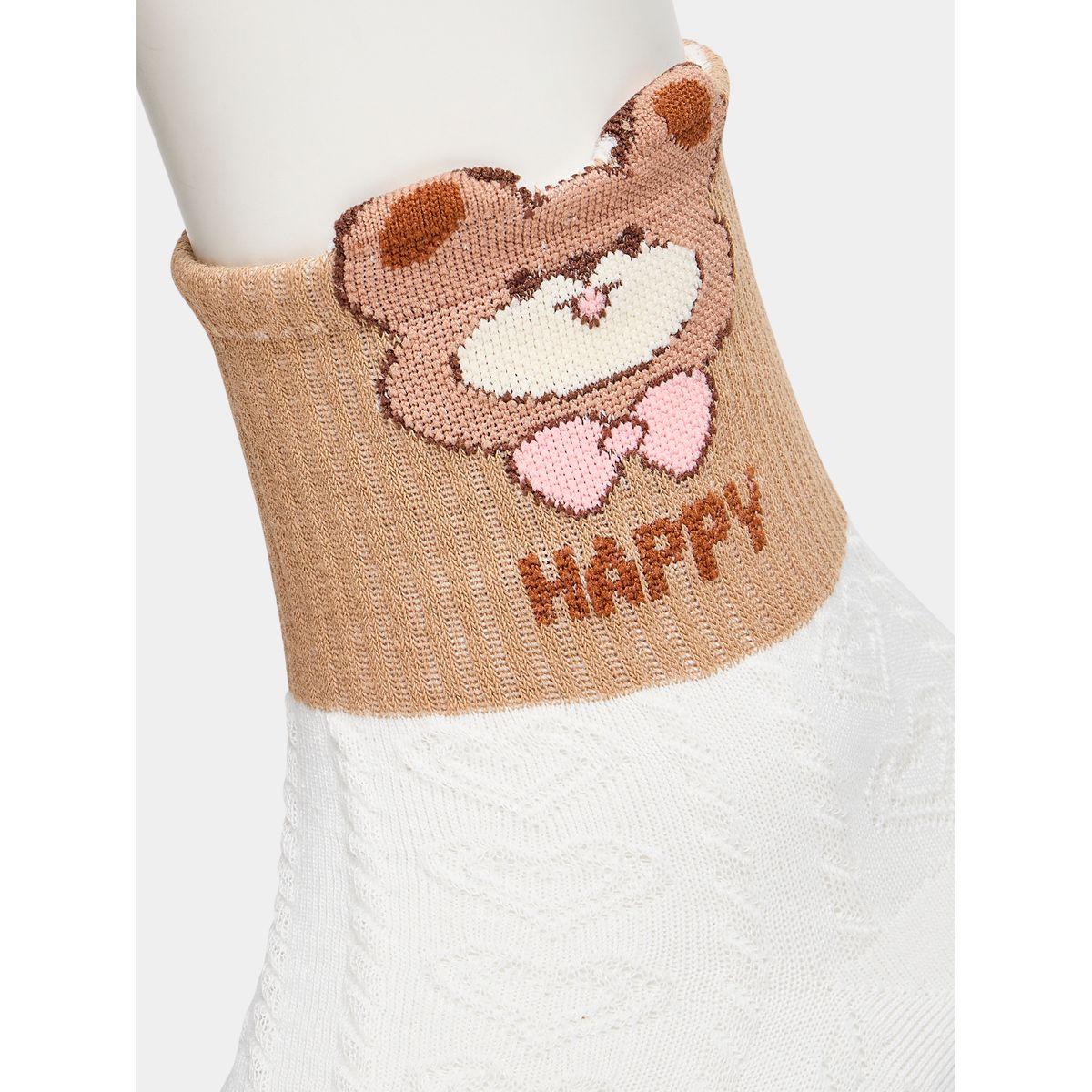 Styli Set of 5 - Teddy Printed Socks-women-socksandstockings-image-3