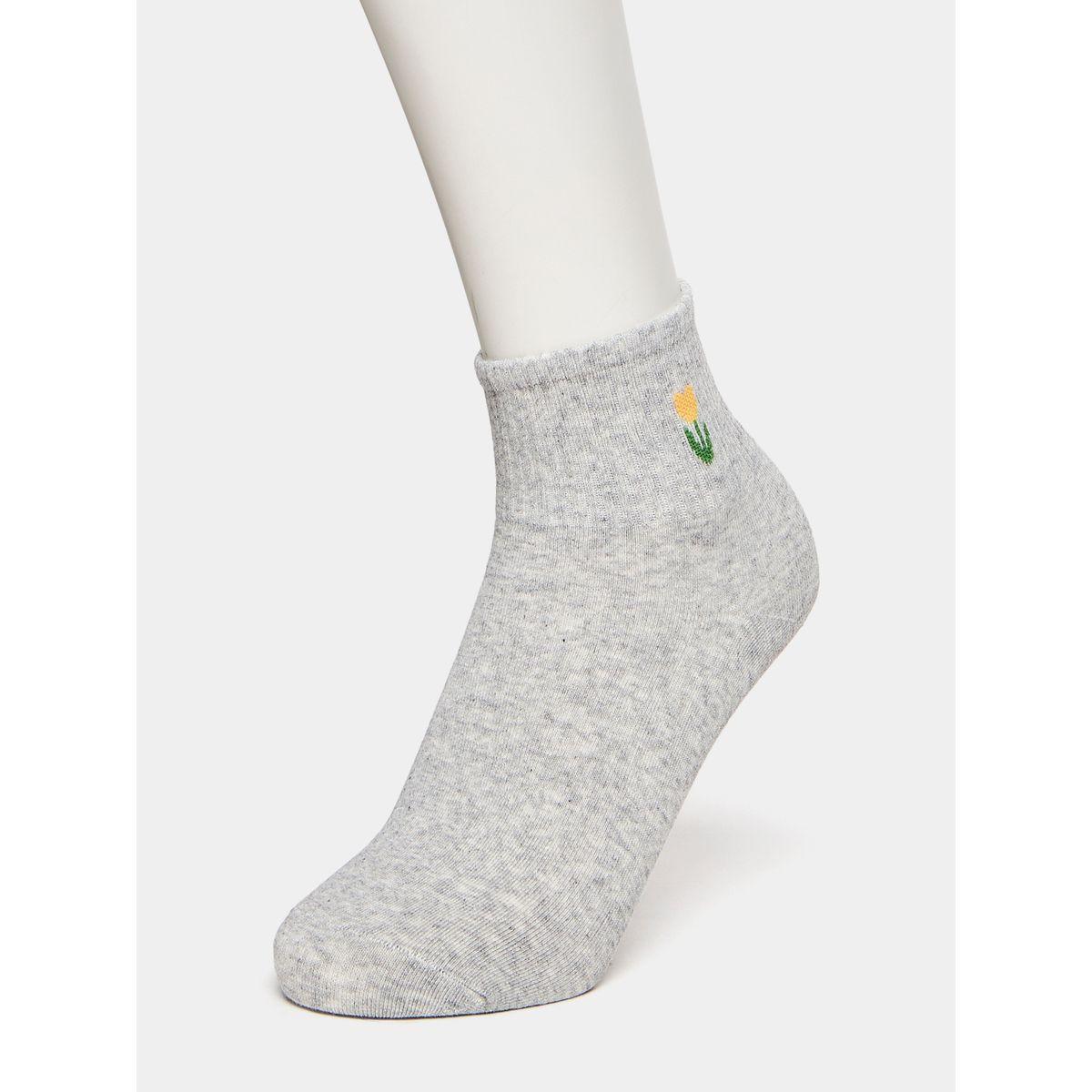 Styli Set of 5 - Floral Embroidered Socks-women-socksandstockings-image-8