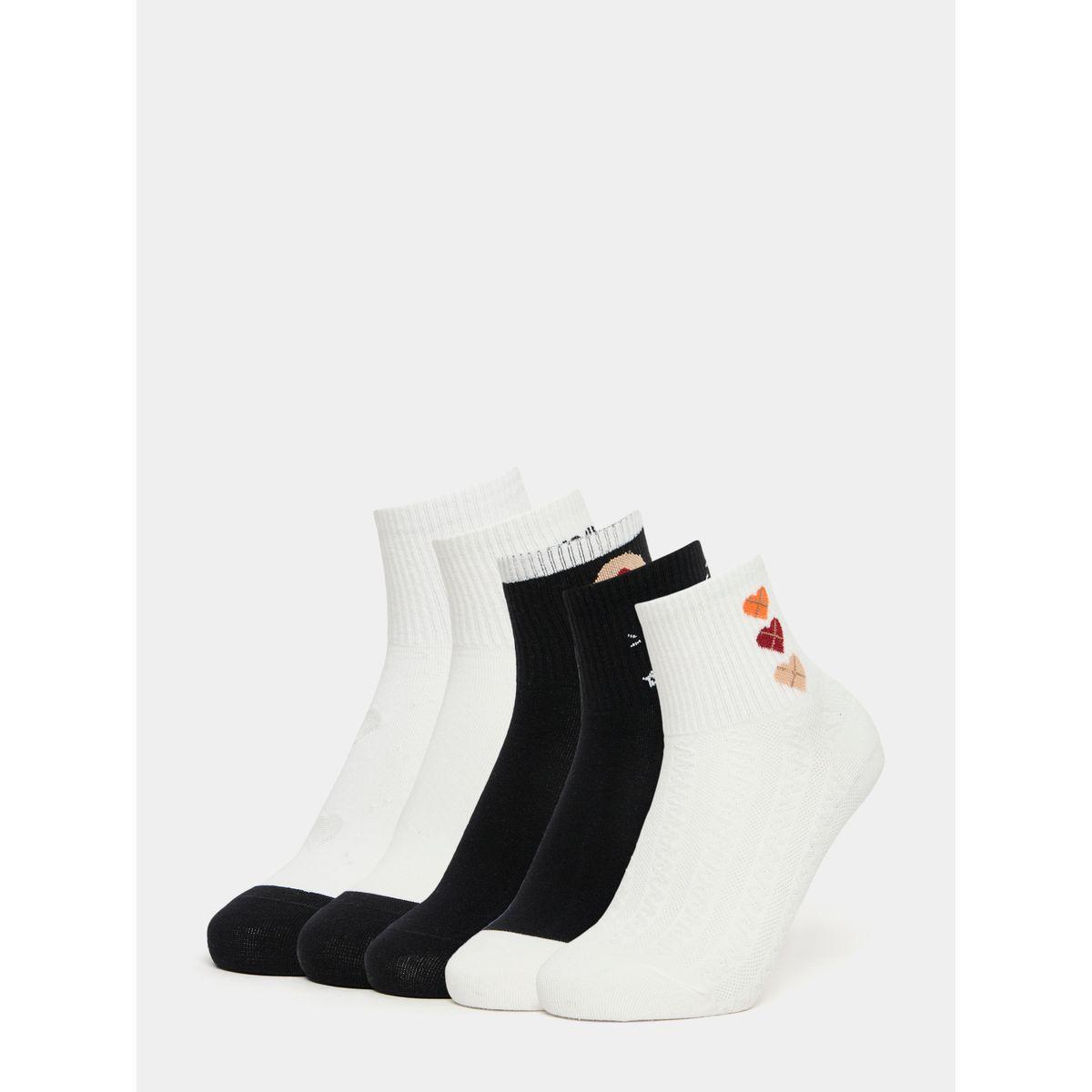 Styli Set of 5 - Printed Rib Socks-women-socksandstockings-image-1